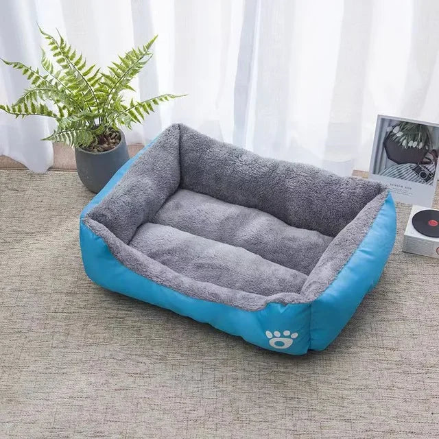 Large Pet Cat and Dog Bed Warm Comfortable Dog House Soft PP Cotton Nest Dog Basket Mat Autumn and Winter Waterproof Cat Bed