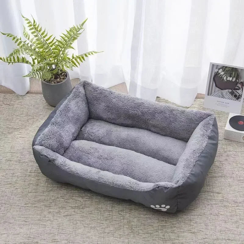 Large Pet Cat and Dog Bed Warm Comfortable Dog House Soft PP Cotton Nest Dog Basket Mat Autumn and Winter Waterproof Cat Bed