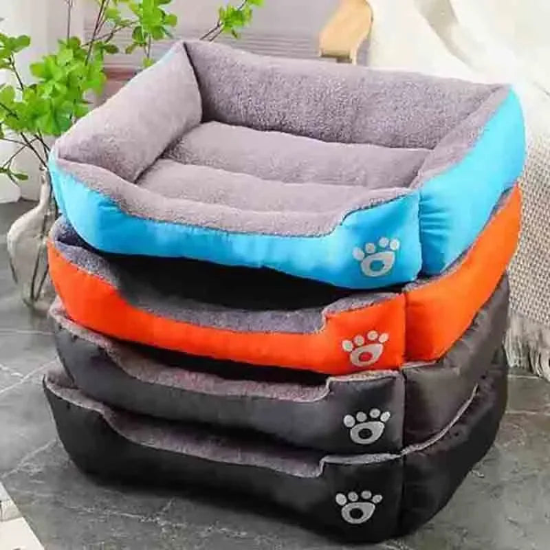 Large Pet Cat and Dog Bed Warm Comfortable Dog House Soft PP Cotton Nest Dog Basket Mat Autumn and Winter Waterproof Cat Bed