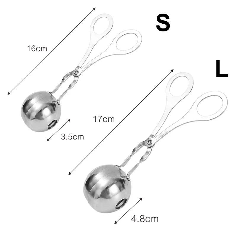 Edelstahl-Fleischbällchen-Maschine, praktische Küche, gefüllte Fleischbällchen, Clip-Hersteller, DIY-Küchenwerkzeug, Fleisch, Fisch, Reisbällchen, Form