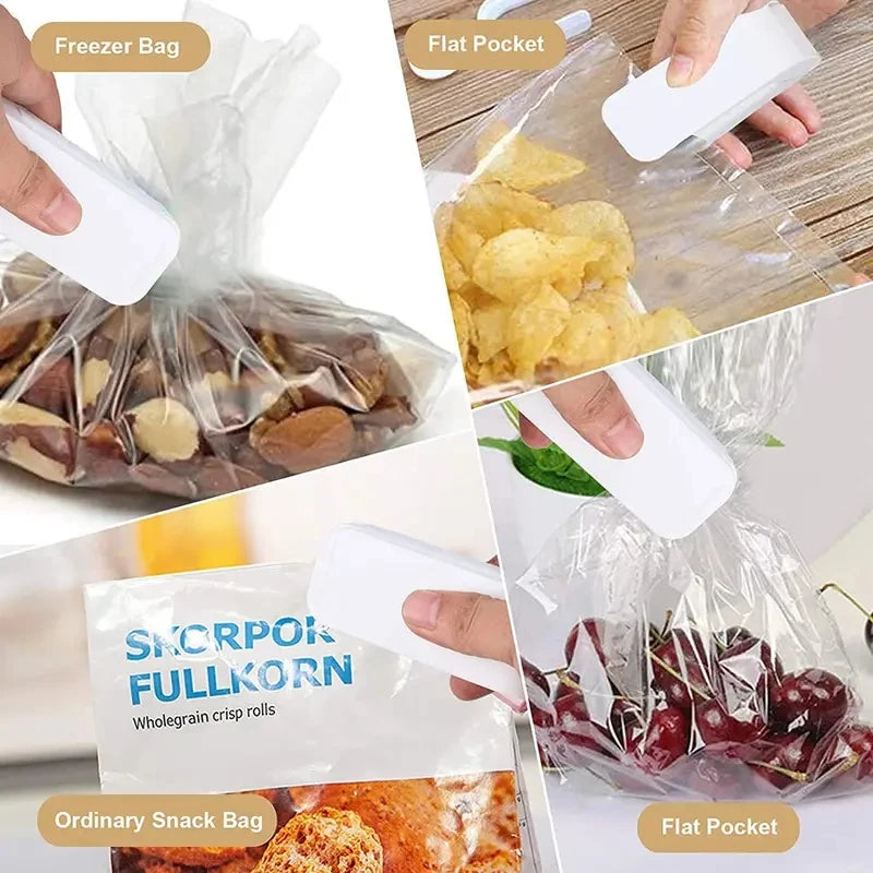 Mini Heat Bag Sealing Machine Package Sealer Bags Heat Seal Plastic Food Sealer Portable Packaging Kitchen Accessories