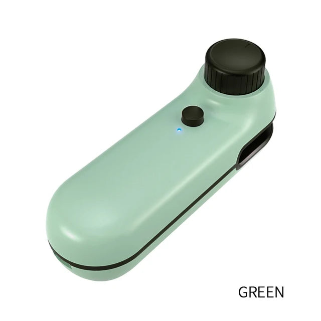 Mini sigillante per sacchetti 2 in 1 termosigillatore ricaricabile USB e taglierina Mini sigillante per sacchetti di trucioli termosaldabile con utensili da cucina magnetici morbidi