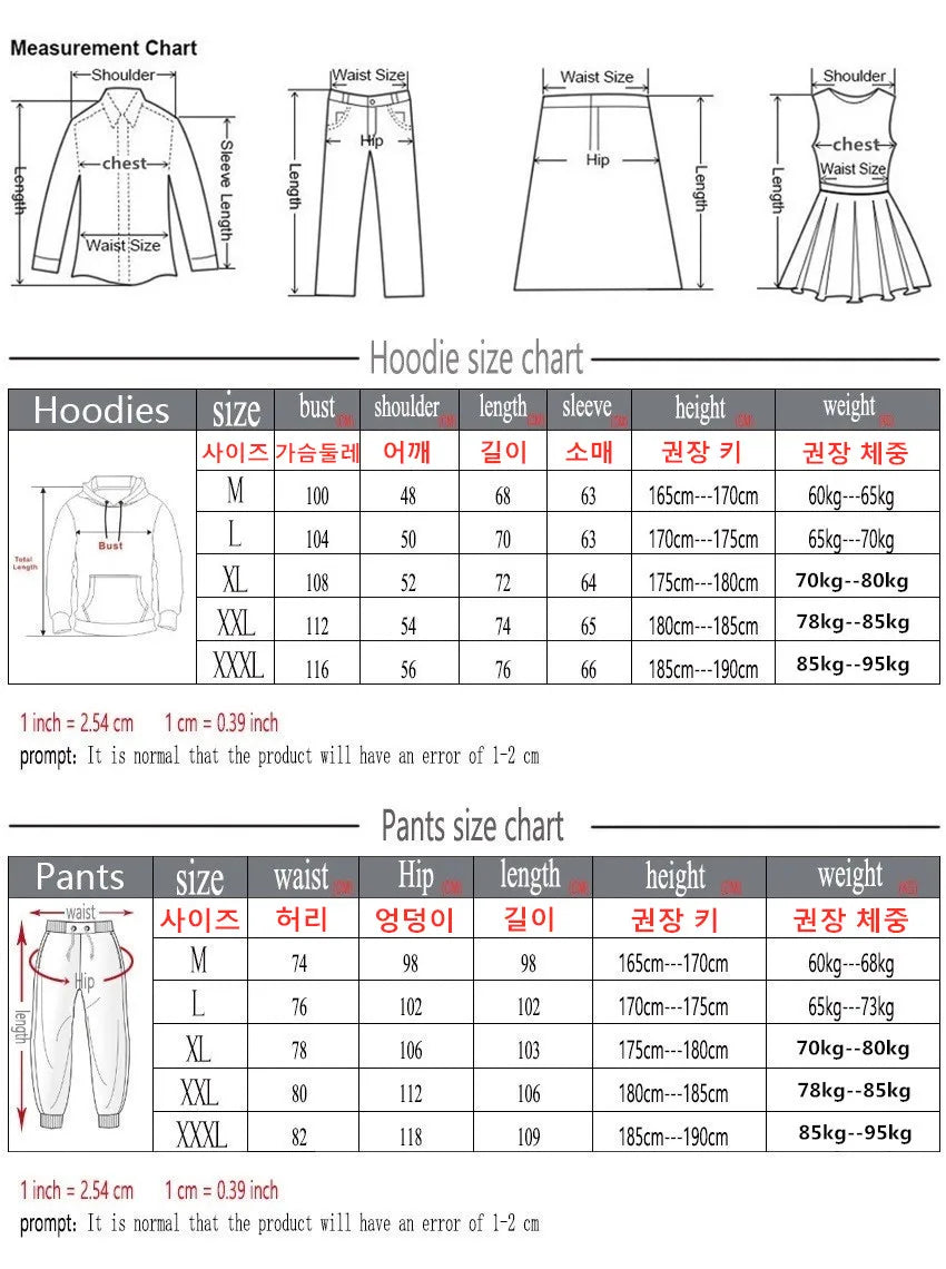 Fashion Casual Men Zipper Hoodies Sweatshirt + Sweatpants Tracksuit New 2023 Autumn Winter Warm Hooded Outerwear Sets Men's Sportswear