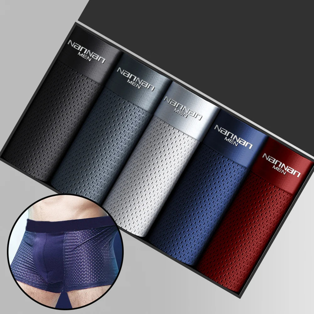 Mutandine da uomo intimo da uomo Boxer uomo Boxer uomo Ropa Interior Hombre Calzoncillos traspirante Hombre Bamboo Hole Large Size