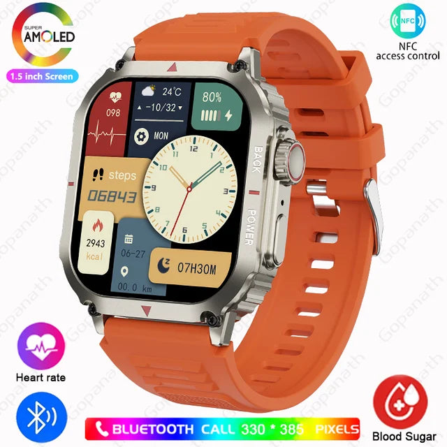 New Männer Smartwatch GPS Bewegung Track NFC Bluetooth Anruf Ai Sprach assistant Allround-Gesundheits überwachung Sport Smartwatch