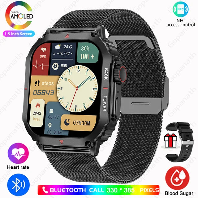 New Männer Smartwatch GPS Bewegung Track NFC Bluetooth Anruf Ai Sprach assistant Allround-Gesundheits überwachung Sport Smartwatch