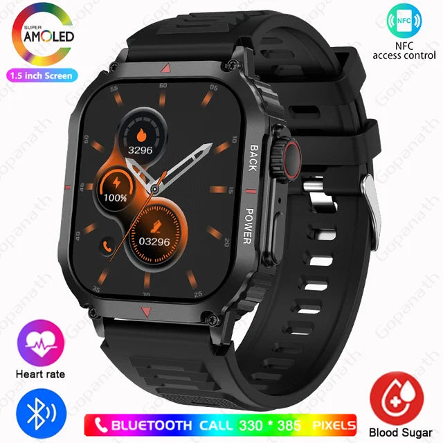 Neue Männer Smartwatch GPS Bewegung Track NFC Bluetooth Anruf Ai Sprach assistent Allround-Gesundheits überwachung Sport Smartwatch