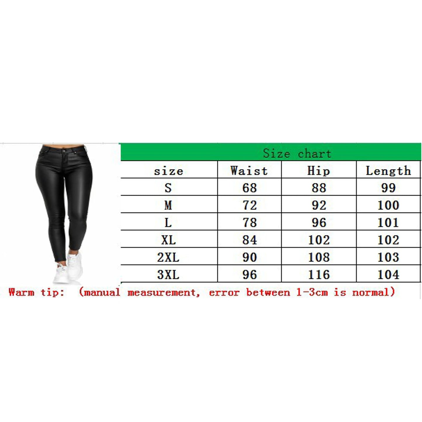 Neue Frauen PU Leder Hosen Hohe Taille Dünne Push-Up-Leggings Elastische Hosen Spandex Jeggings Streetwear S-3XL