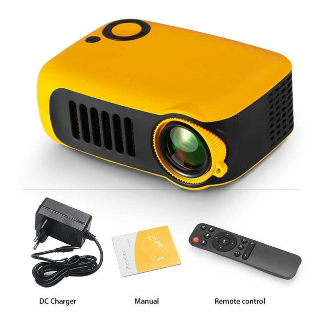 New A2000 MINI Projector Home Cinema Theater Portable 3D LED Video Projector Laser Projector for 4K 1080P via Port HD Smart TV BOX