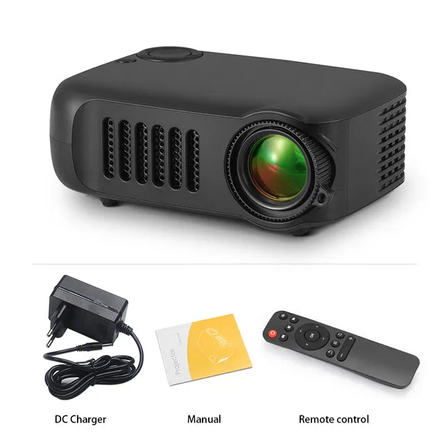 New A2000 MINI Projector Home Cinema Theater Portable 3D LED Video Projector Laser Projector for 4K 1080P via Port HD Smart TV BOX