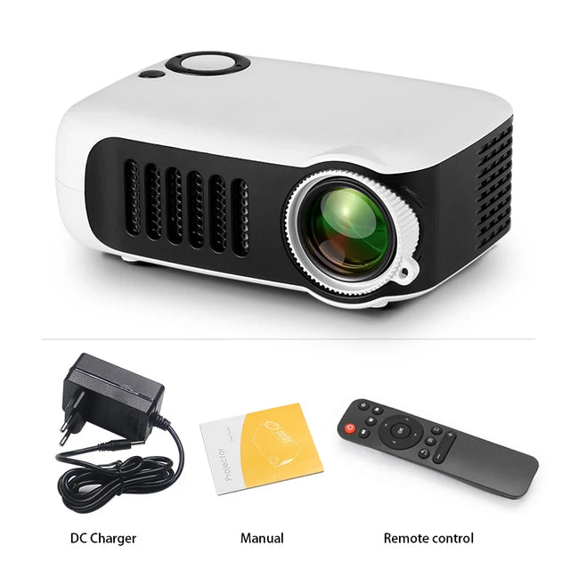 New A2000 MINI Projector Home Cinema Theater Portable 3D LED Video Projector Laser Projector for 4K 1080P via Port HD Smart TV BOX