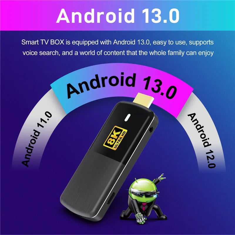 New Smart TV Stick H96 Max M3 MINI TV Dongle for IOS Android 13 RK3528 8K WIFI6 2.4G Decoder Google Voice Intelligent TV Device 