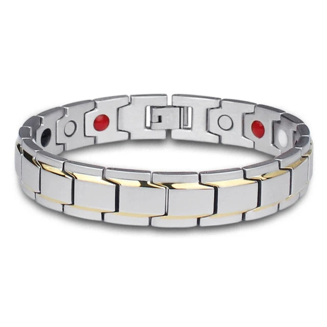 Nuovo bracciale a catena magnetica al germanio nero in acciaio inossidabile per donna, uomo, assistenza sanitaria, gioielli energetici, bracciale russare