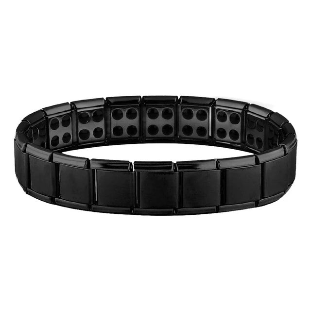 Nuovo bracciale a catena magnetica al germanio nero in acciaio inossidabile per donna, uomo, assistenza sanitaria, gioielli energetici, bracciale russare