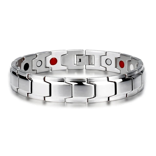 Neues Edelstahl-Armband mit schwarzer Germanium-Magnetkette für Damen und Herren, Gesundheitswesen, Energie, Schmuck, Schnarcharmband