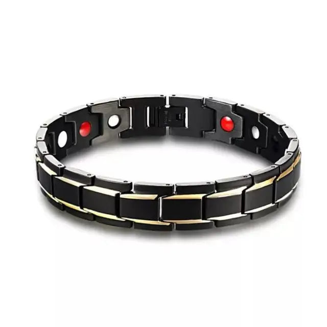 Neues Edelstahl-Armband mit schwarzer Germanium-Magnetkette für Damen und Herren, Gesundheitswesen, Energie, Schmuck, Schnarcharmband