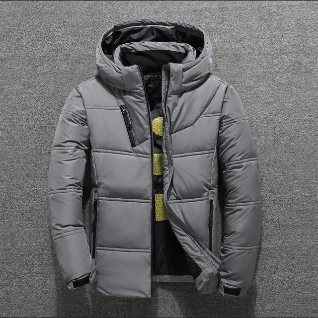 Neue hochwertige weiße Entendaunen Herren Daunenjacke Schneemantel Parka Herren warme Markenkleidung Winter Daunenjacke Oberbekleidung