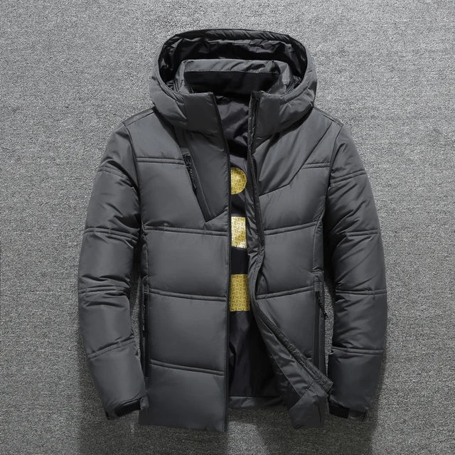 Neue hochwertige weiße Entendaunen Herren Daunenjacke Schneemantel Parka Herren warme Markenkleidung Winter Daunenjacke Oberbekleidung