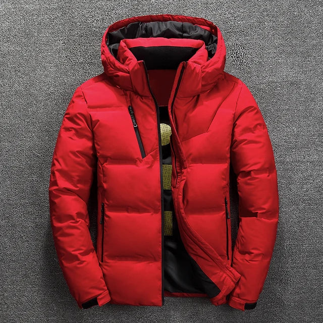 Neue hochwertige weiße Entendaunen Herren Daunenjacke Schneemantel Parka Herren warme Markenkleidung Winter Daunenjacke Oberbekleidung