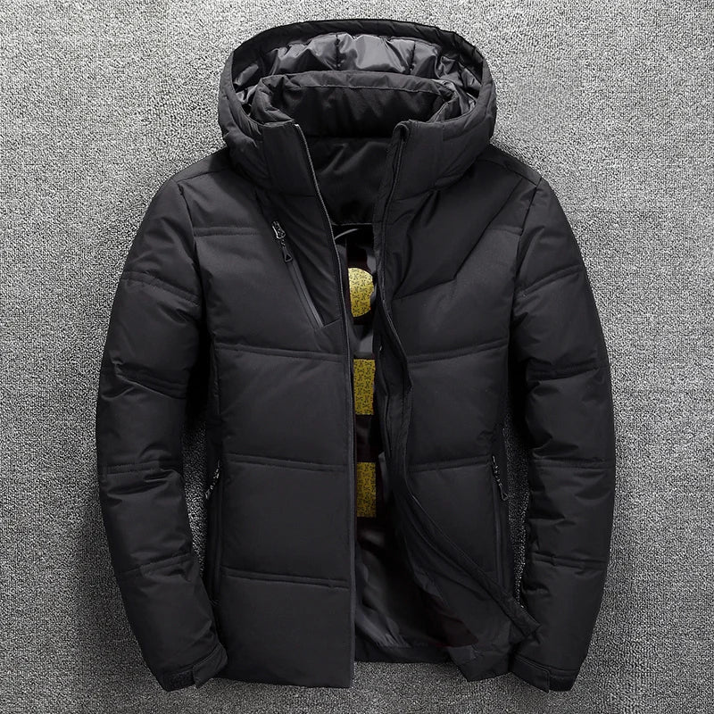 Neue hochwertige weiße Entendaunen Herren Daunenjacke Schneemantel Parka Herren warme Markenkleidung Winter Daunenjacke Oberbekleidung