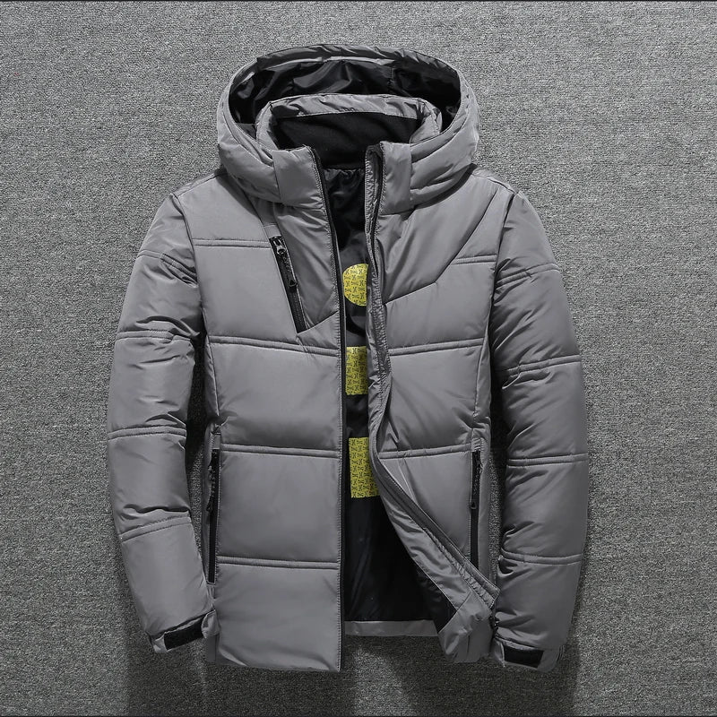 New High Quality White Duck Down Men's Down Jacket Snow Coat Parka Men's Warm Brand Clothing Winter Down Jacket Outerwear