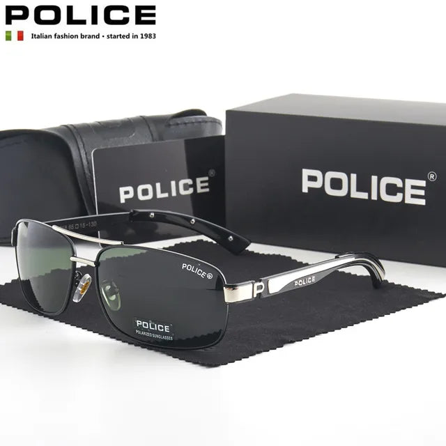 Luxury Brand Police Sunglasses Men's Polarized Pilot Sunglasses Top Brand Designer AAAAA+UV400 Driving Glasses 2018