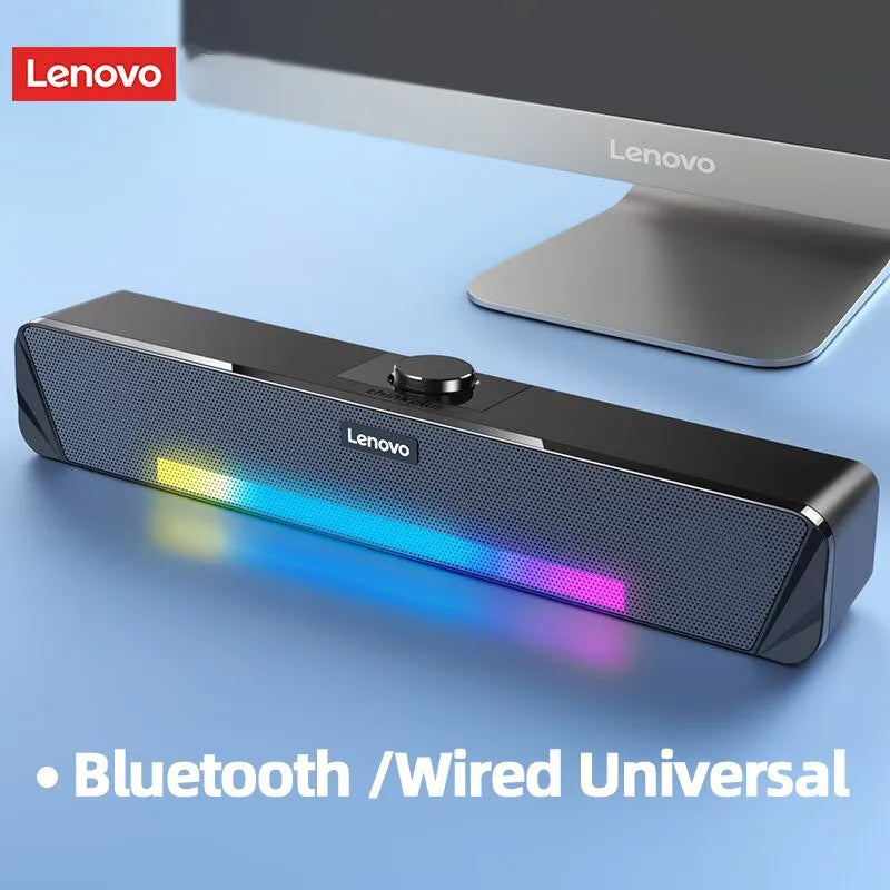 Original Lenovo TS33 Kabelgebundener und Bluetooth 5.0-Lautsprecher 360 Home Movie Surround Sound Bar Audio-Lautsprecher für Schreibtisch-Computer-Subwoofer