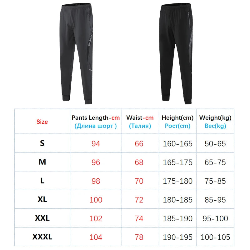 Men's Sweatpants Zipper Pockets Workout Bodybuilding Pants Quick Dry Fitness Running Long Pants Letter Print Gym Sweatpants