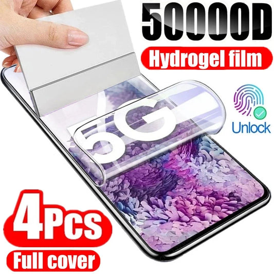 4 Stück Hydrogelfolie für Samsung Galaxy S20 S22 S21 Ultra S10 S9 S8 Plus FE Displayschutzfolie für Samsung Note 20 10 9 8 Plus S23U