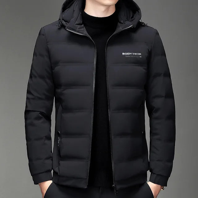 Men's Down Jacket, New Fashion Casual Hooded Thicken Warm Work Winter Top