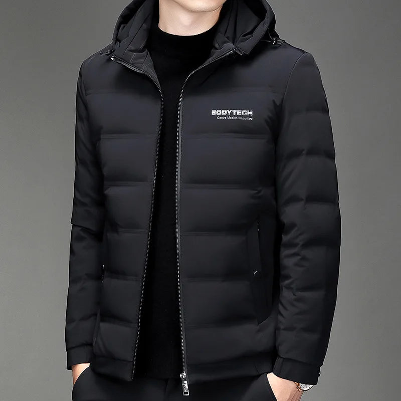 Men's Down Jacket, New Fashion Casual Hooded Thicken Warm Work Winter Top