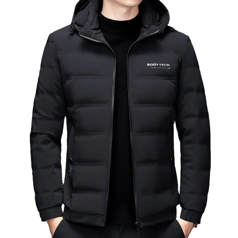 Men's Down Jacket, New Fashion Casual Hooded Thicken Warm Work Winter Top