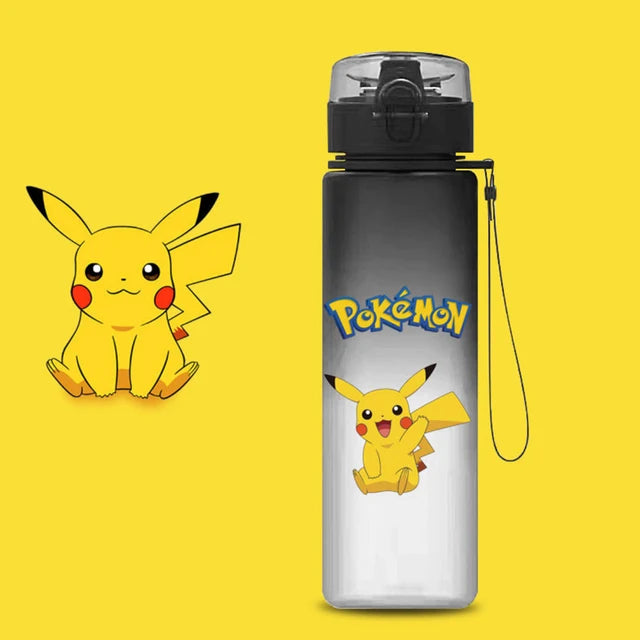 Pokemon 560ML tazza d'acqua Anime portatile carino Pikachu plastica cartone animato sport all'aria aperta bottiglia d'acqua di grande capacità regali