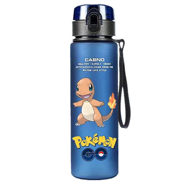 Pokemon 560ML tazza d'acqua Anime portatile carino Pikachu plastica cartone animato sport all'aria aperta bottiglia d'acqua di grande capacità regali