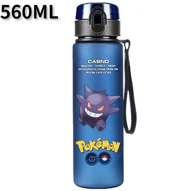 Pokemon 560ML tazza d'acqua Anime portatile carino Pikachu plastica cartone animato sport all'aria aperta bottiglia d'acqua di grande capacità regali