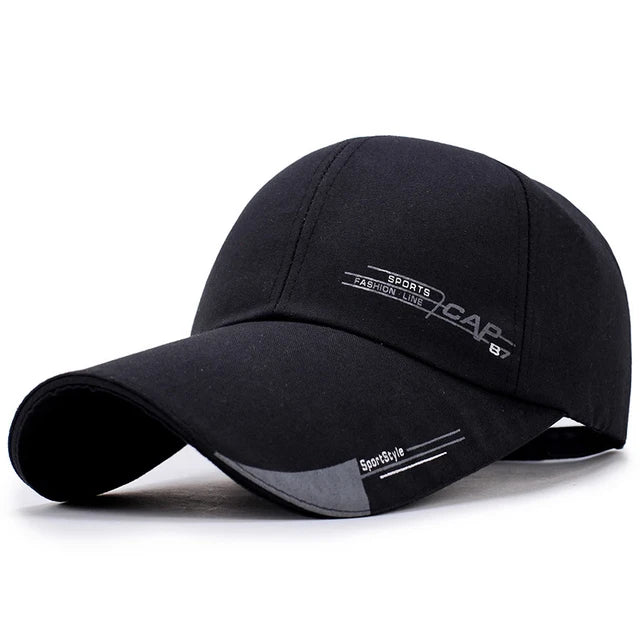 Spring and Autumn Korean Version Lengthened Baseball Men Outdoor Fishing Sun Protection Travel Hat Casual Baseball Cap Sun Visor