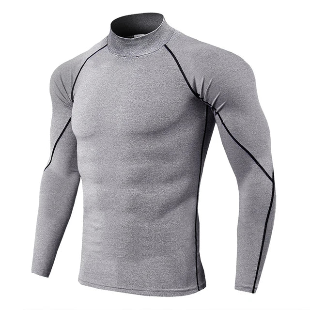 Rashguard Gym T Shirt Men Bodybuilding Compression Shirt Fitness Quick Dry Running Workout Man Sports First Layer Sportswear