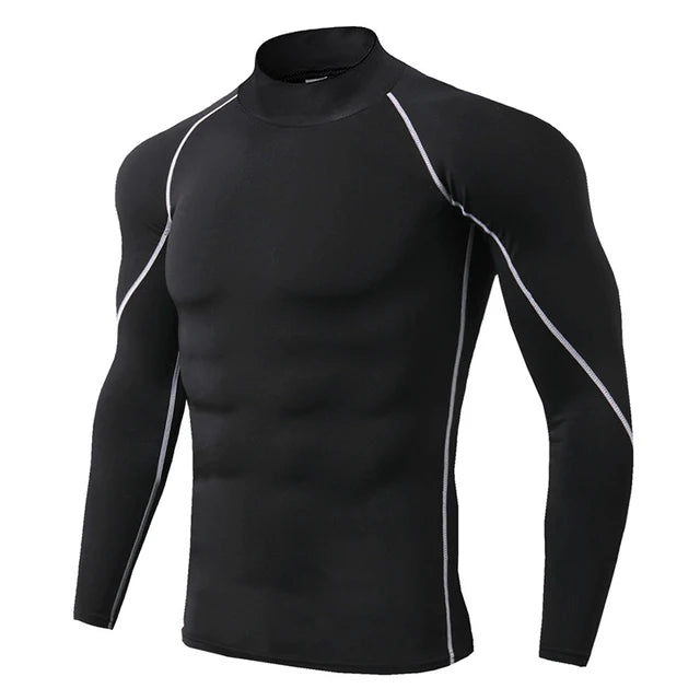 Rashguard Gym T Shirt Men Bodybuilding Compression Shirt Fitness Quick Dry Running Workout Man Sports First Layer Sportswear