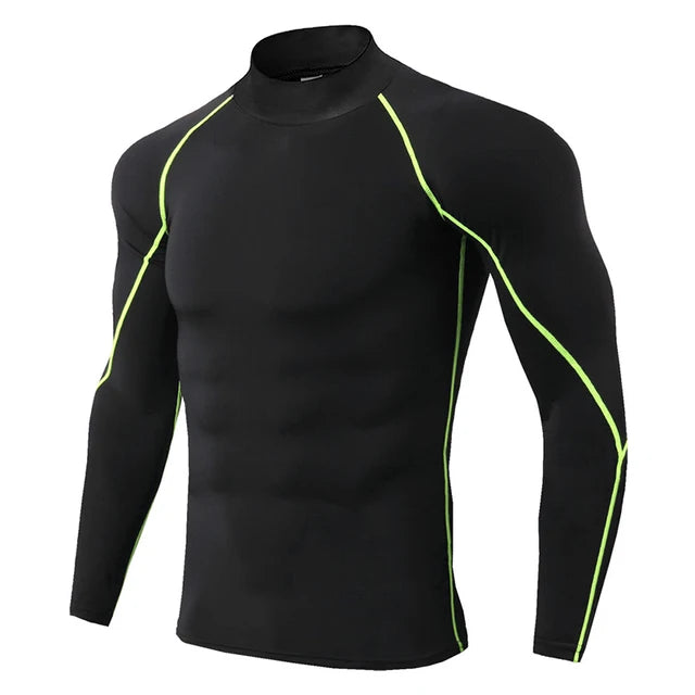 Rashguard Gym T Shirt Men Bodybuilding Compression Shirt Fitness Quick Dry Running Workout Man Sports First Layer Sportswear