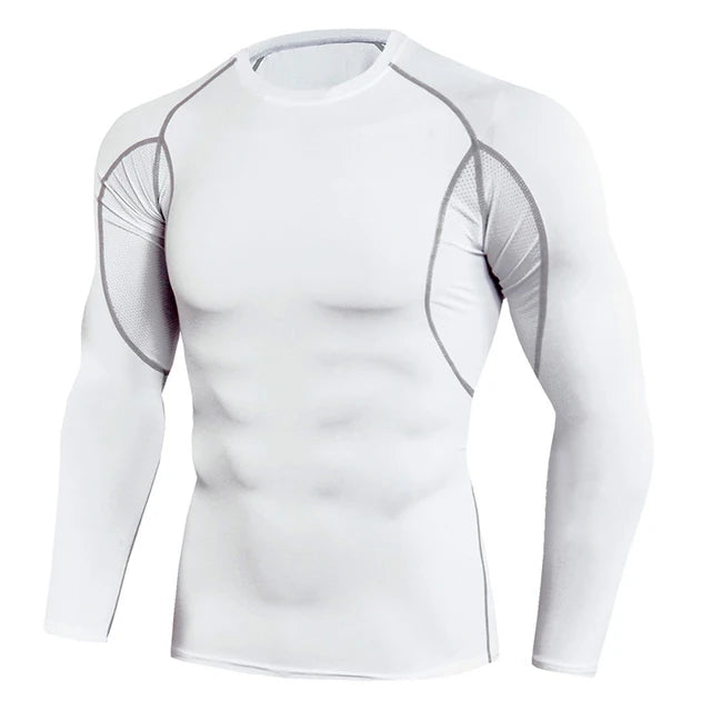 Rashguard Gym T Shirt Men Bodybuilding Compression Shirt Fitness Quick Dry Running Workout Man Sports First Layer Sportswear