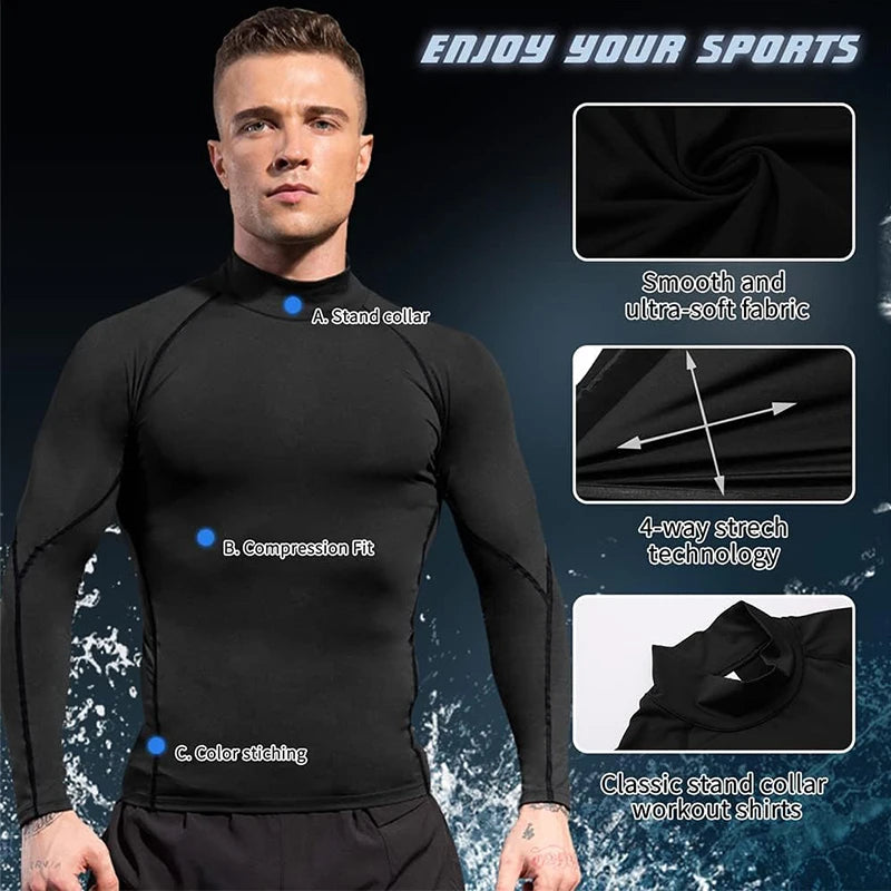 Rashguard Gym T Shirt Men Bodybuilding Compression Shirt Fitness Quick Dry Running Workout Man Sports First Layer Sportswear