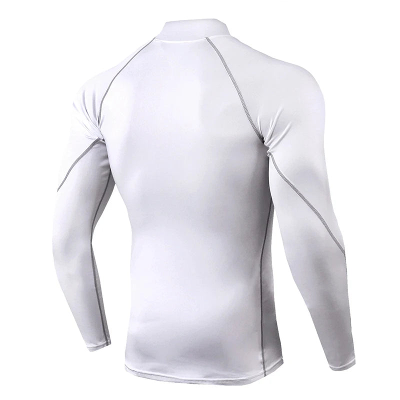 Rashguard Gym T Shirt Men Bodybuilding Compression Shirt Fitness Quick Dry Running Workout Man Sports First Layer Sportswear