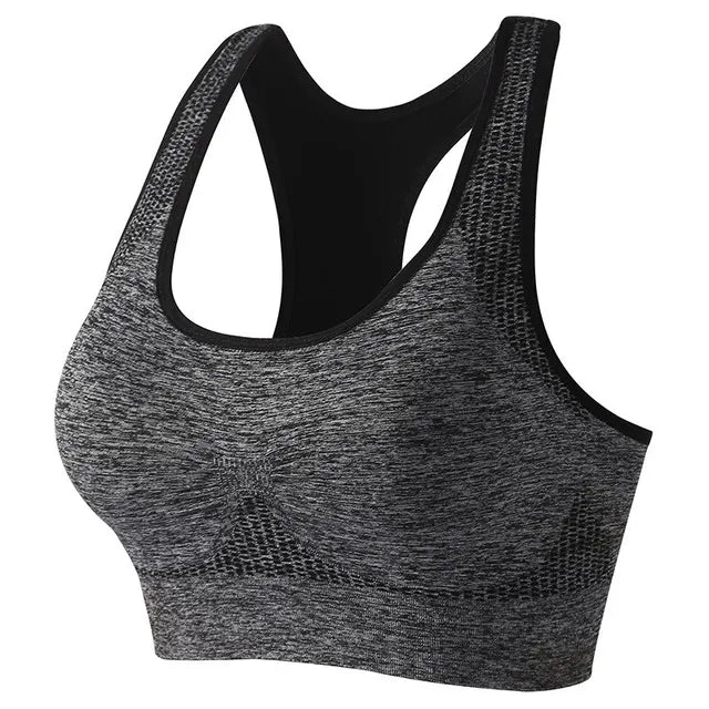 Women's Workout Sports Bras Fitness Backless Padded Ivy Low Impact Bra Yoga Crop Tank Top