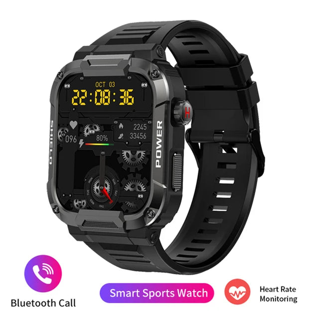 Robusto orologio militare intelligente da uomo per Android IOS Ftiness orologi Ip68 impermeabile 1.85 ''AI Voice Bluetooth Call Smartwatch 2023