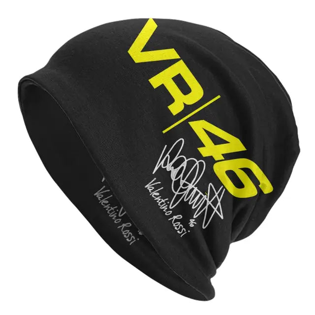 Rossi Skullies berretti berretti Streetwear inverno caldo uomo donna cappelli lavorati a maglia Unisex adulto moto Racing cappelli cofano