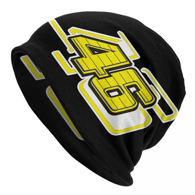 Rossi Skullies berretti berretti Streetwear inverno caldo uomo donna cappelli lavorati a maglia Unisex adulto moto Racing cappelli cofano