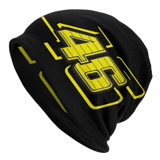 Rossi Skullies berretti berretti Streetwear inverno caldo uomo donna cappelli lavorati a maglia Unisex adulto moto Racing cappelli cofano