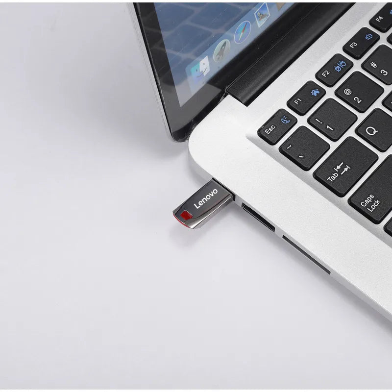 Lenovo 2 TB USB-Flash-Laufwerke, Mini-Metall-Speicherstick mit echter Kapazität, schwarzer Pen-Drive, kreatives Werbegeschenk, silberne Speicher-U-Disk 