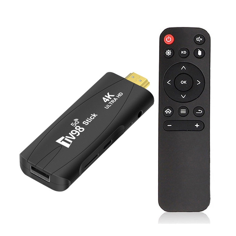 4K Smart TV Stick TV98 Android TV 2.4G 5G Wifi Android 12.1 Rockchip 3228A 8GB/128GB 4K HD 3D Smart Android TV Stick