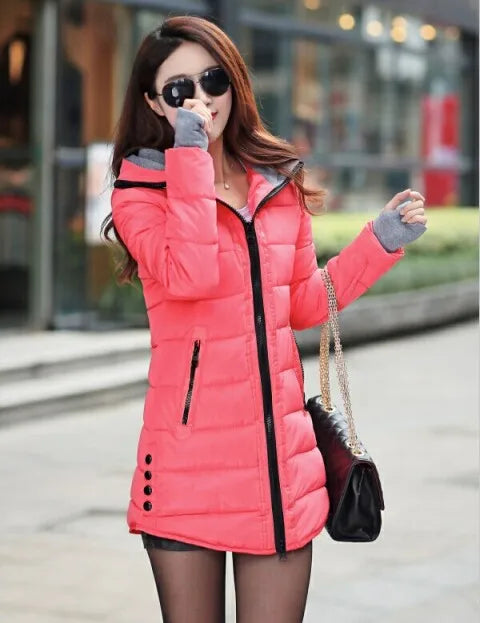 Female Long Parka Winter Jacket Women Down Cotton Jackets  Ladies Coats  Woman Winter Coats And Jackets Parkas Mujer 2021 YG1268